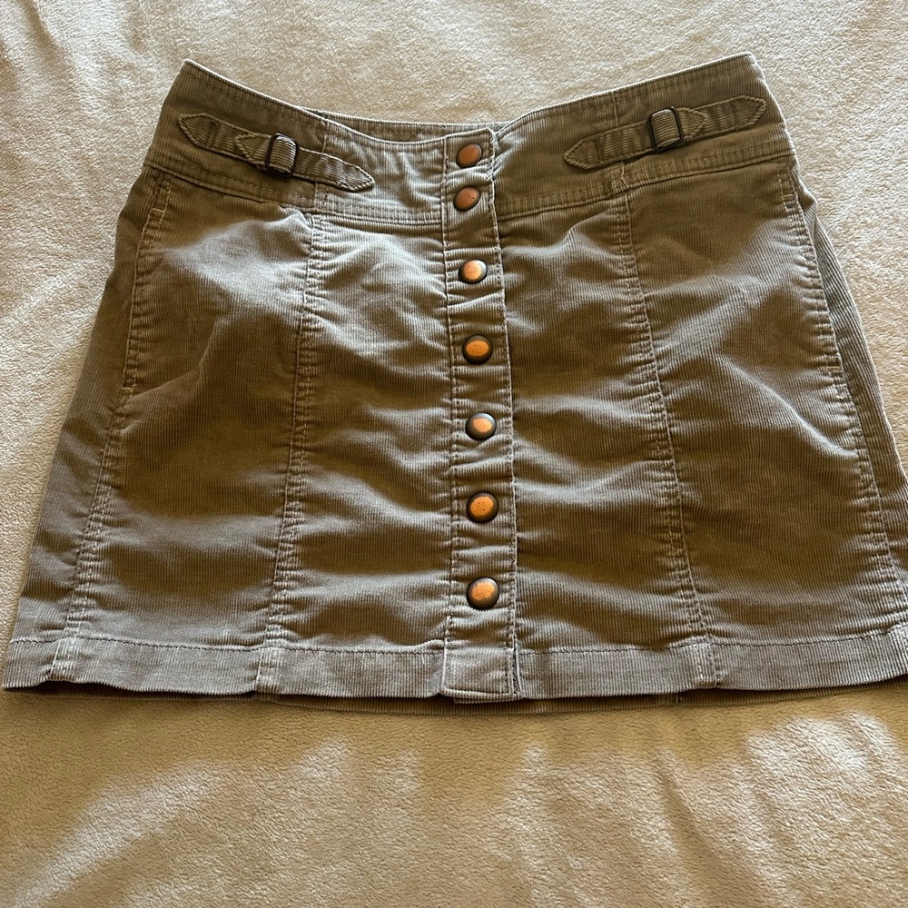 GAP Gray Mini Skirt with Button Detail